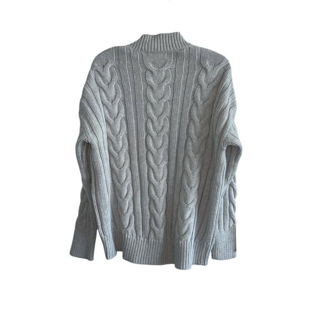 Banana Republic Gray Cable Knit Cardigan Open Front Size Small - Picture 2 of 9